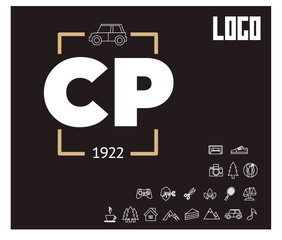 CP Initial Logo for your startup venture