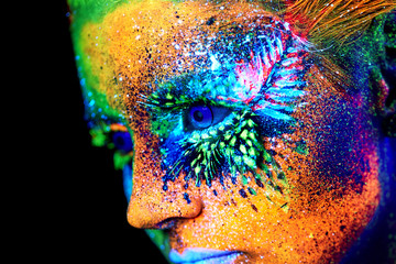 close up UV portrait