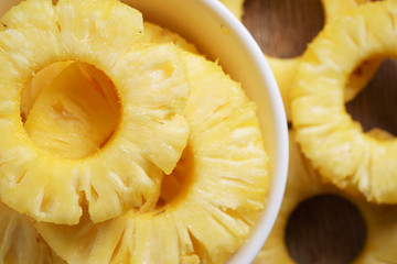 pineapple. details of fresh pineapple