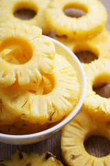 pineapple. details of fresh pineapple