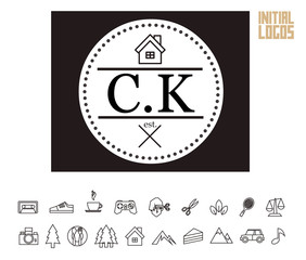 CK Initial Logo for your startup venture