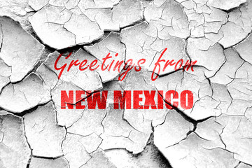 Grunge cracked Greetings from new mexico