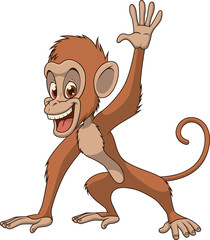 Funny monkey with banana