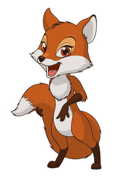 recommend clip art: Little funny fox