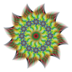Abstract fractal flower design