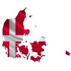 デンマーク　 国旗　地図　アイコン