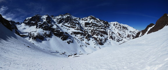 Winter hike to Jbel Toubkal, High Atlas, Morroco, February