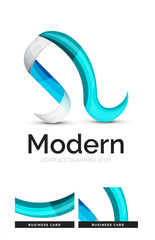 Ribbon swirl business logo