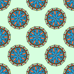 Seamless pattern. Mandala ornament