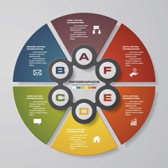 6 options, parts, steps or processes. Abstract background. EPS10.