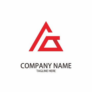 letter A triangle business logo