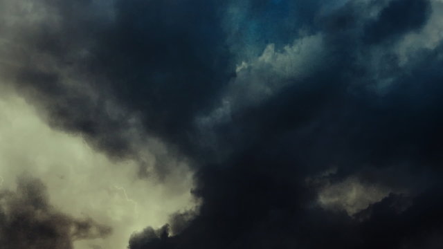 Lightnings in the clouds.