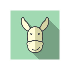 Donkey icon. Farm animal vector illustration