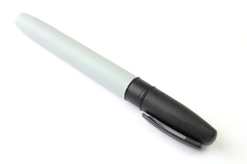 Black marker pen for flipchart or whiteboard cap off
