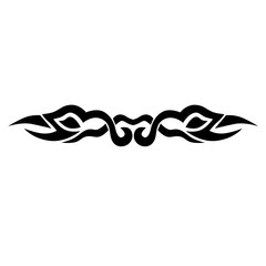 Black tribal flames for tattoo or another design.