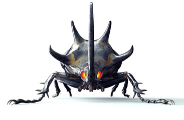 metal robot insect isolated on white with clipping path, 3D illu © the_lightwriter