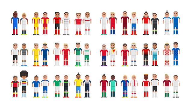 Footballeurs en pixels