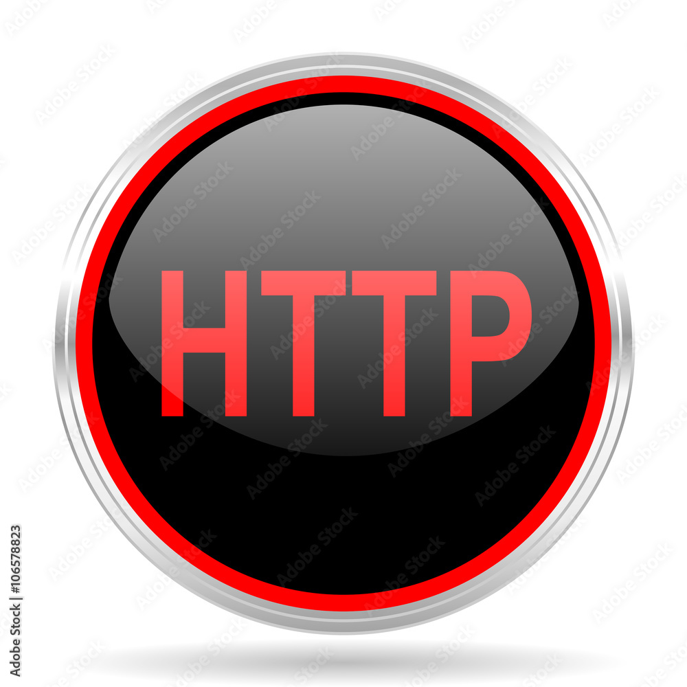 Aufkleber http black and red metallic modern web design glossy circle icon