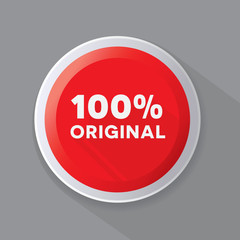 red 100% original button