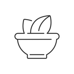 Line Icon Style, cup of herbal icon