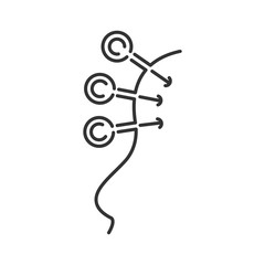 Line Icon Style,  Acupuncture Facial icon