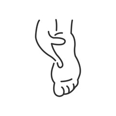 Line Icon Style, foot massage design, foot care icon