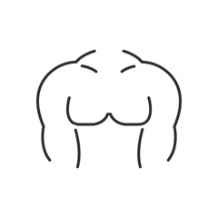 Line Icon Style, Male body icon design