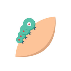 Flat Icon Treatment with worm icon