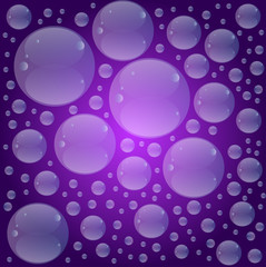 Bubbles of soap on a colorful background. Vector illustration