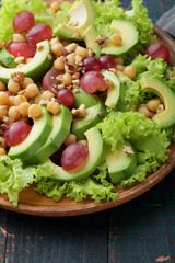 fresh salad with avocado