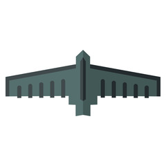 Drone vector icon in flat style