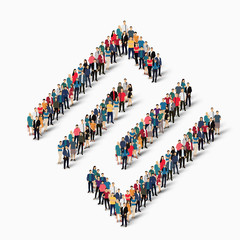 abstract  symbol people crowd