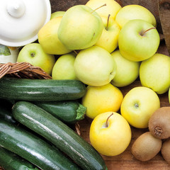 Food cousine vegetables and fruit composition, ingredient for eating