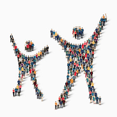 abstract  dancing man people