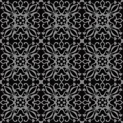 Elegant dark antique background image of 
vine spiral flower kaleidoscope