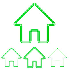 Green real estate logo design set