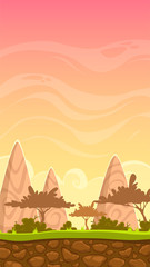Cartoon savanna landscape illustration