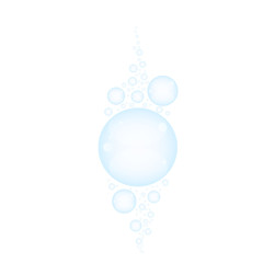 Bubbles of soap on a colorful background. Vector illustration