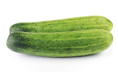 fresh cucumbers isolated on white background
