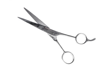 Hairdresser or barber silver professional scissors
