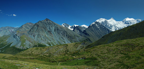 Panorama of Belukha mountain, Altai, Russia