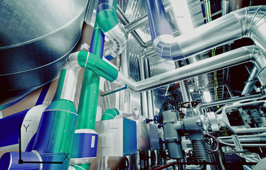 computer cad design of pipelines for modern industrial power pla