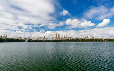 summer landscape in the Central park, New York, USA