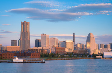 横浜市の朝の爽やかな景色