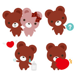 チョコくま赤 仲良し