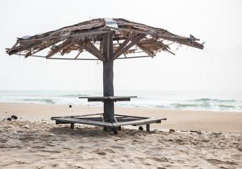 Old pavilion on the beach
