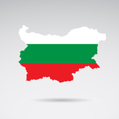 Bulgaria - colors and flag. Vector art.