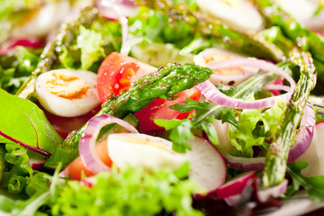 Frischer Salat mit verschidenen Zutaten