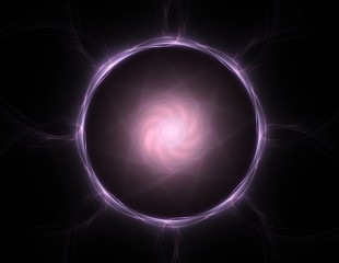 Lacy colorful clockwork pattern, digital fractal art design