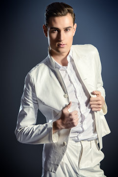 Model In White Suit